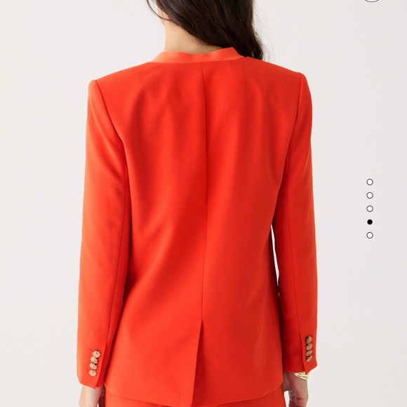 J Crew NWT Alfie collarless jacket in city crepe - Picture 3 of 5